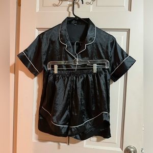 Womens Sleep Set Short Sleeve Top and Shorts Size Small